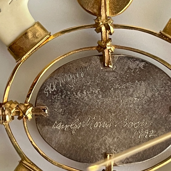 Carolyn Morris Bach Brooch Sterling Silver and 18K Gold - Picture 11 of 15